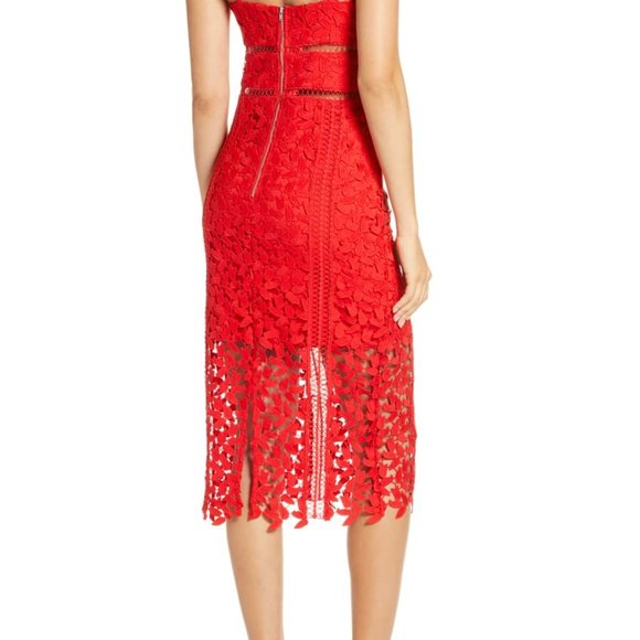 PRICE DROP SUPER SEXY $55 NWT S6 BARDOT LACE DRESS IN RED - Picture 6 of 16